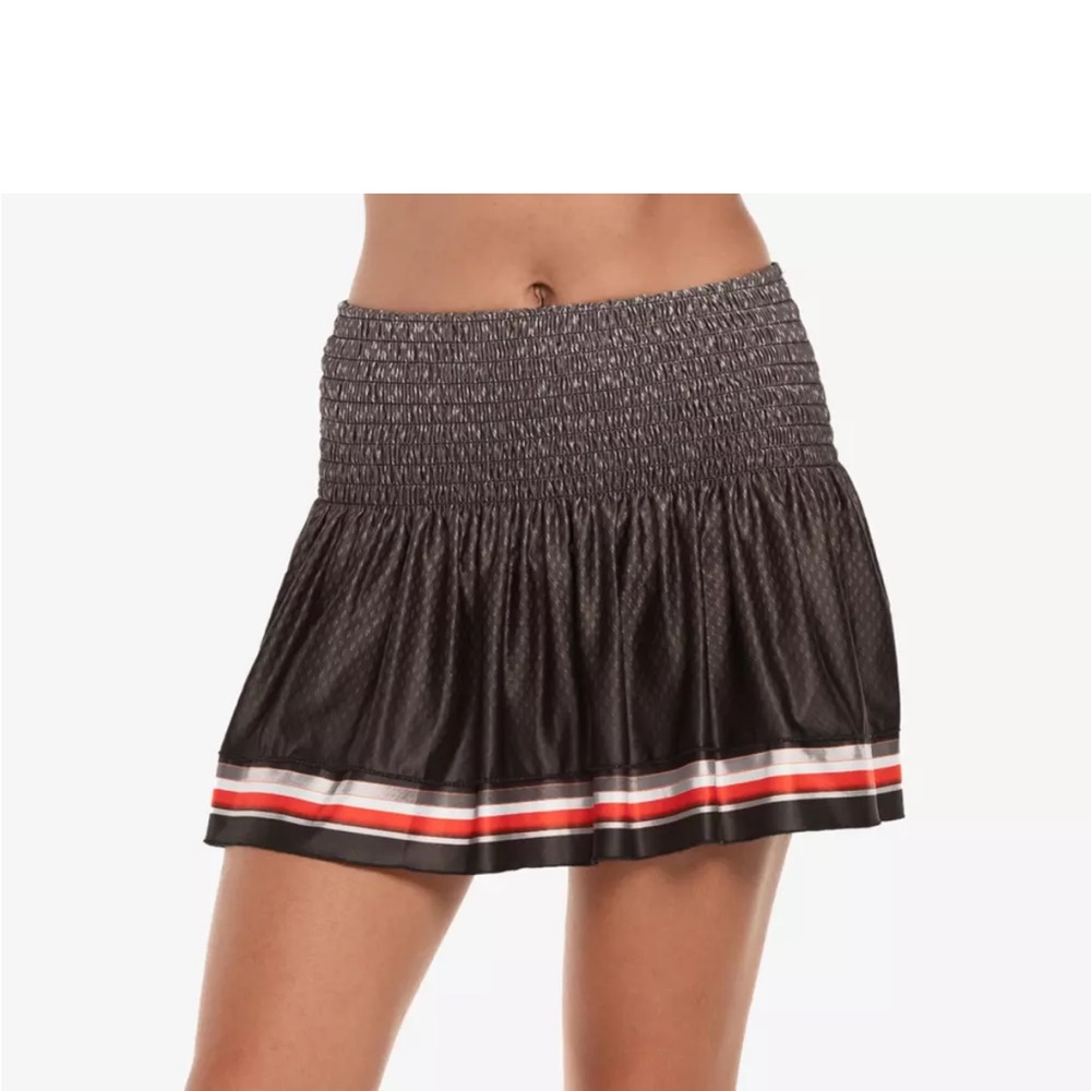 LUCKY IN LOVE- Tech It Out Long High Tech Smocked Skirt Tennis Pickeball Size M